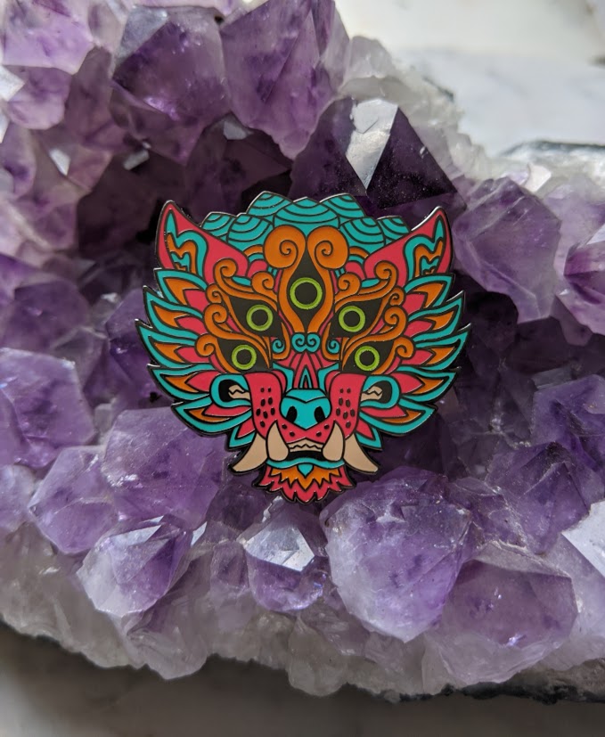 Wicked Foo UV Reactive Glow in the Dark Enamel Pin